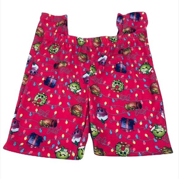 Shopkins Christmas Lights Leggings, Pink,Girls 8 - Picture 3 of 7